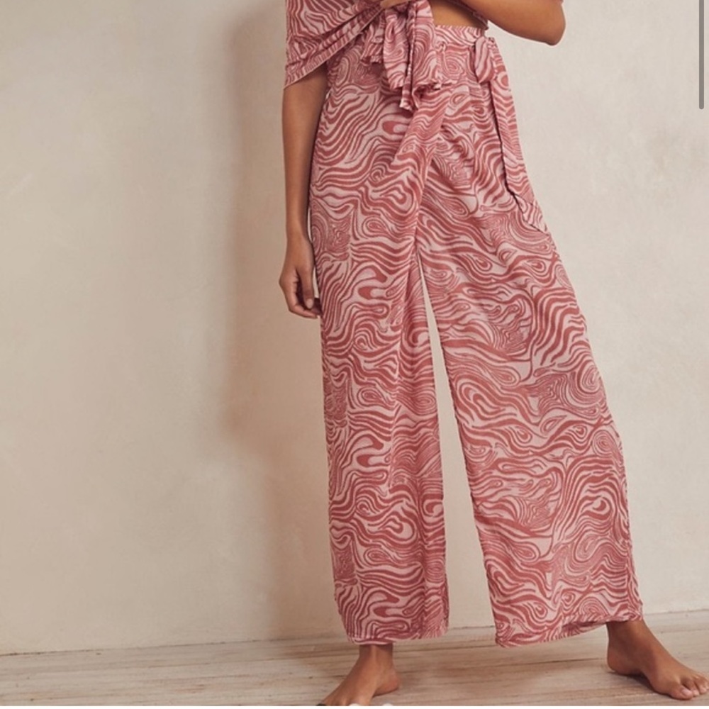 Wide Leg Wrap Sheer Free People Pants! NWOT!